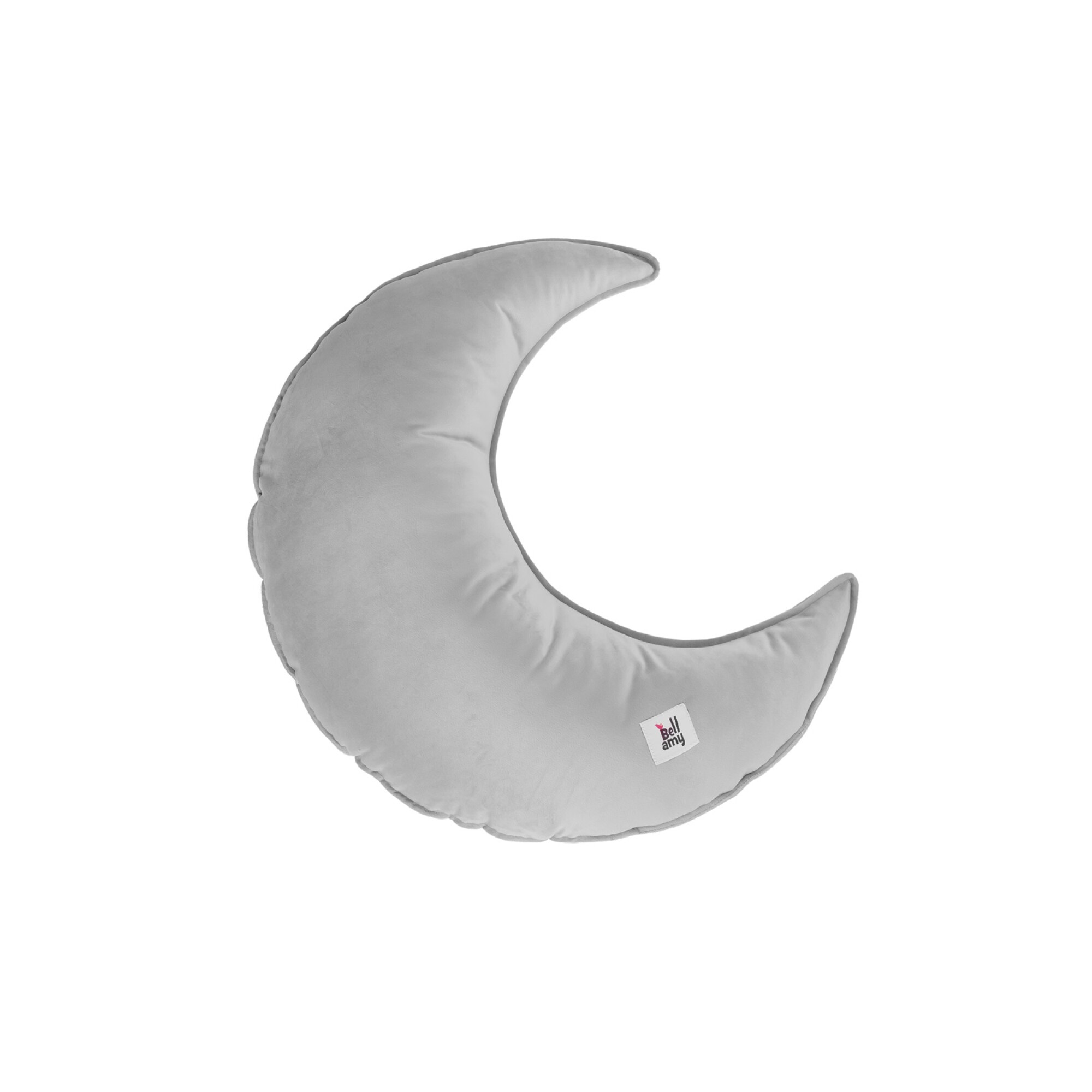 Perna semi luna de catifea, silver
