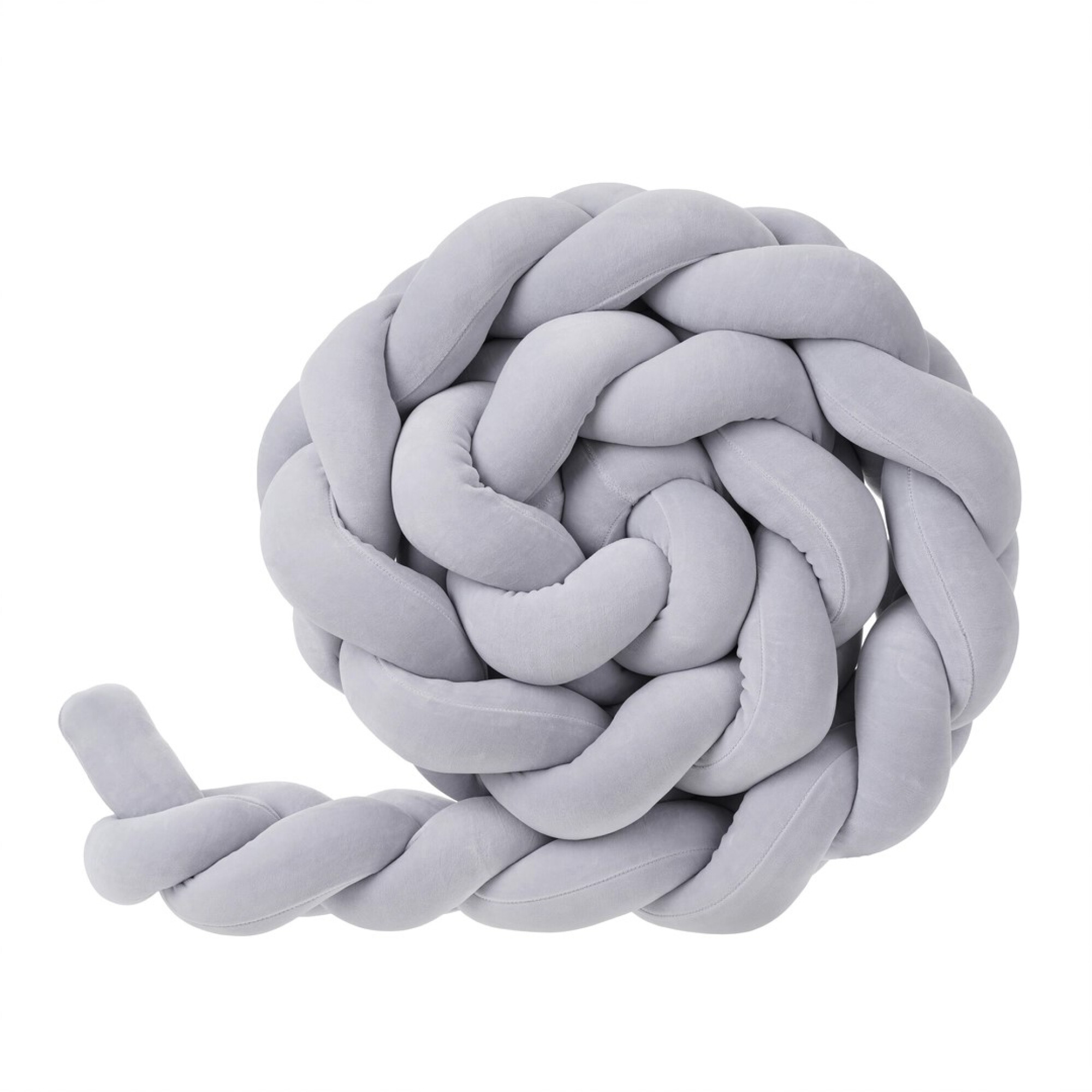 Protectie impletita pentru patut, catifea premium gri, 240 cm