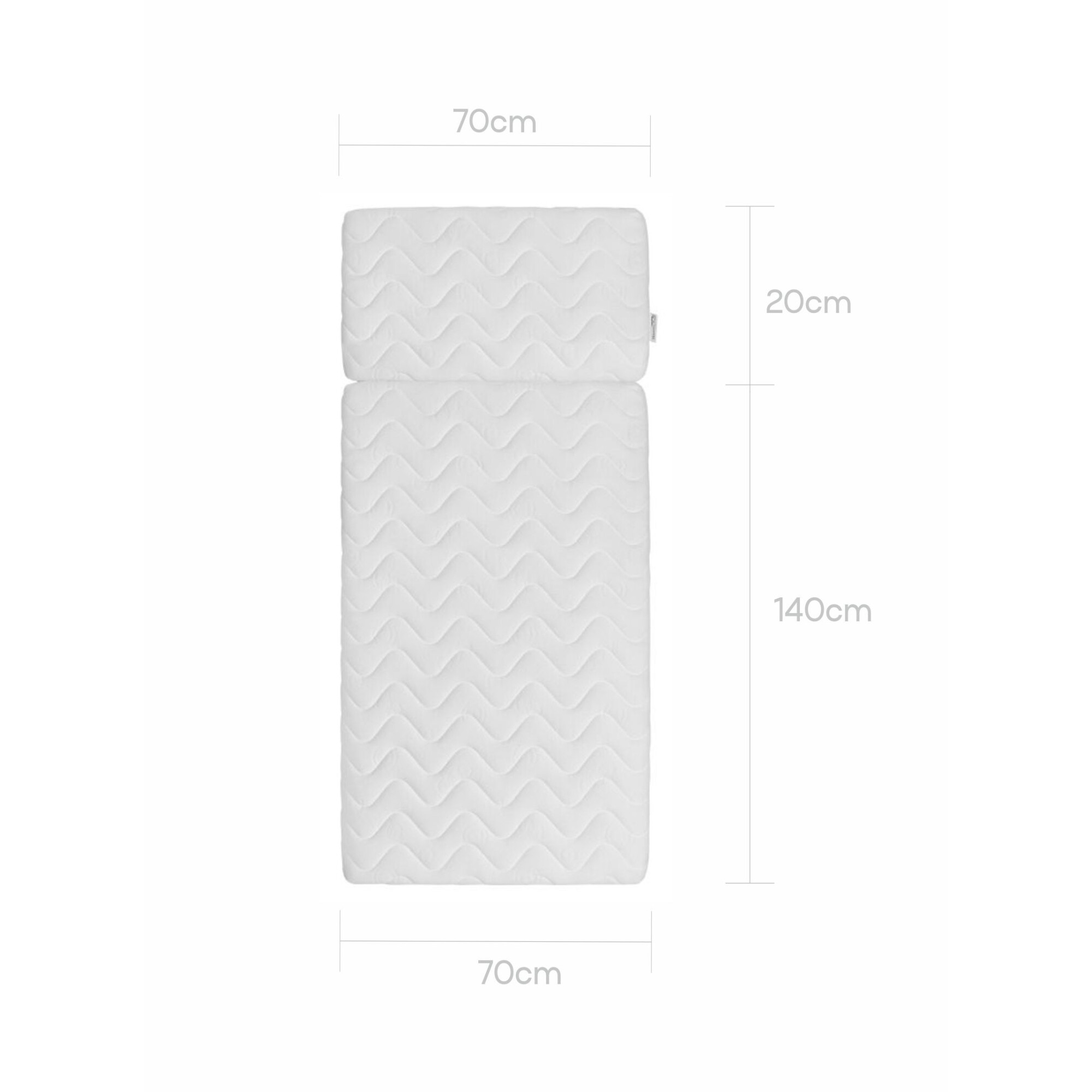 Saltea patut 70x140 cm cu extensie 70x20 cm, pentru patuturi So Sixty si Pinette