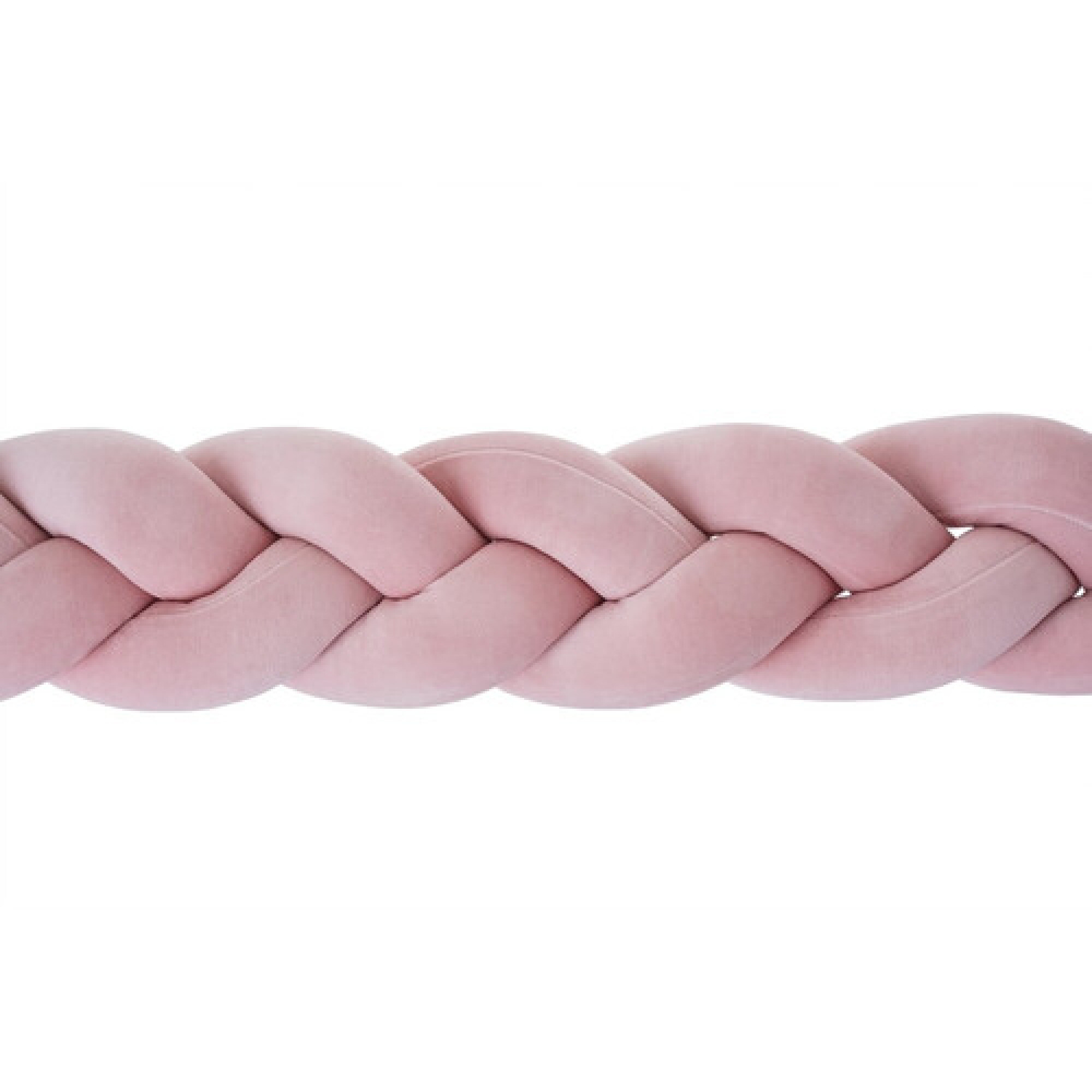 Protectie impletita pentru patut, catifea premium pink, 240 cm