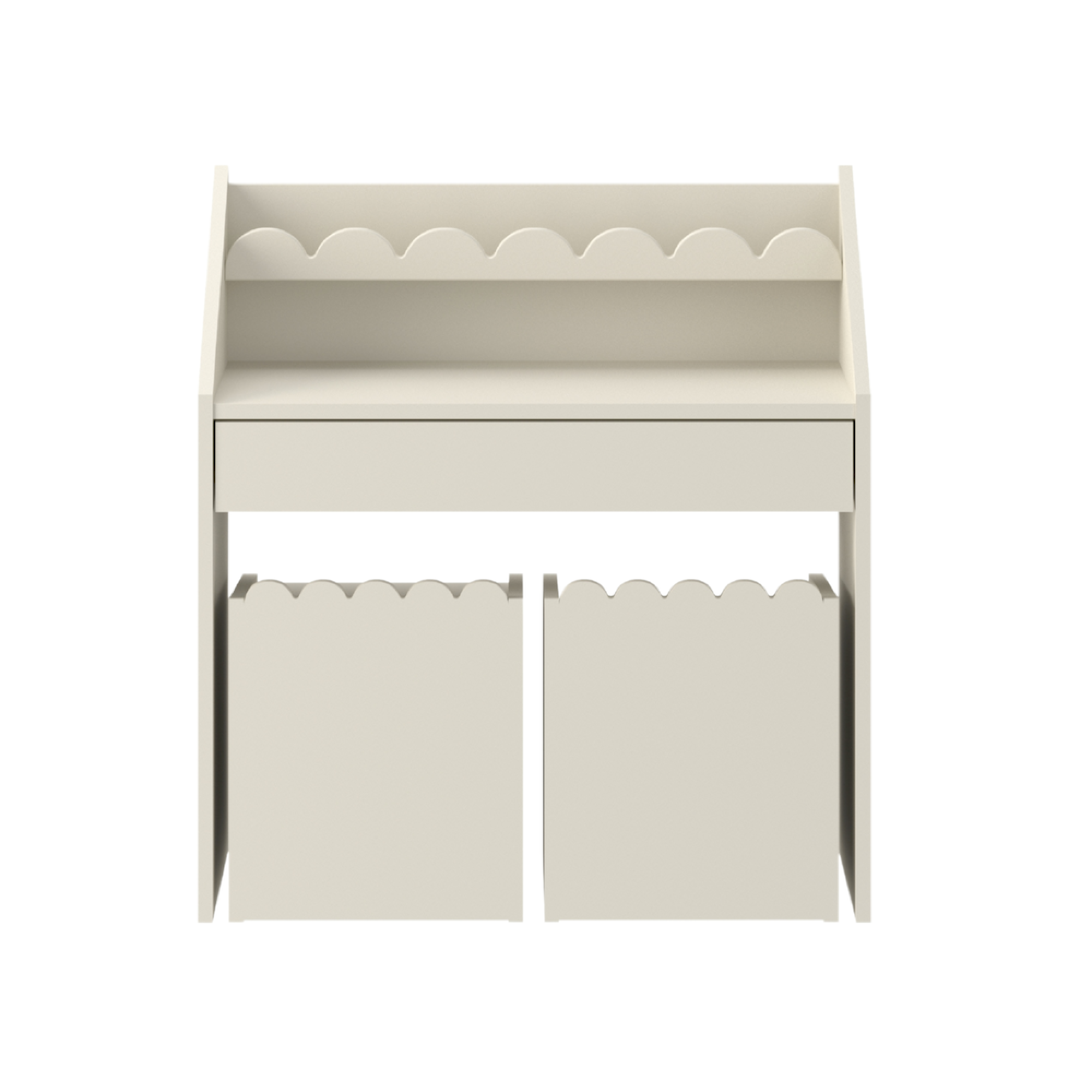 Birou Montessori compact Book Nook Latte pentru copii de pana la 7 ani