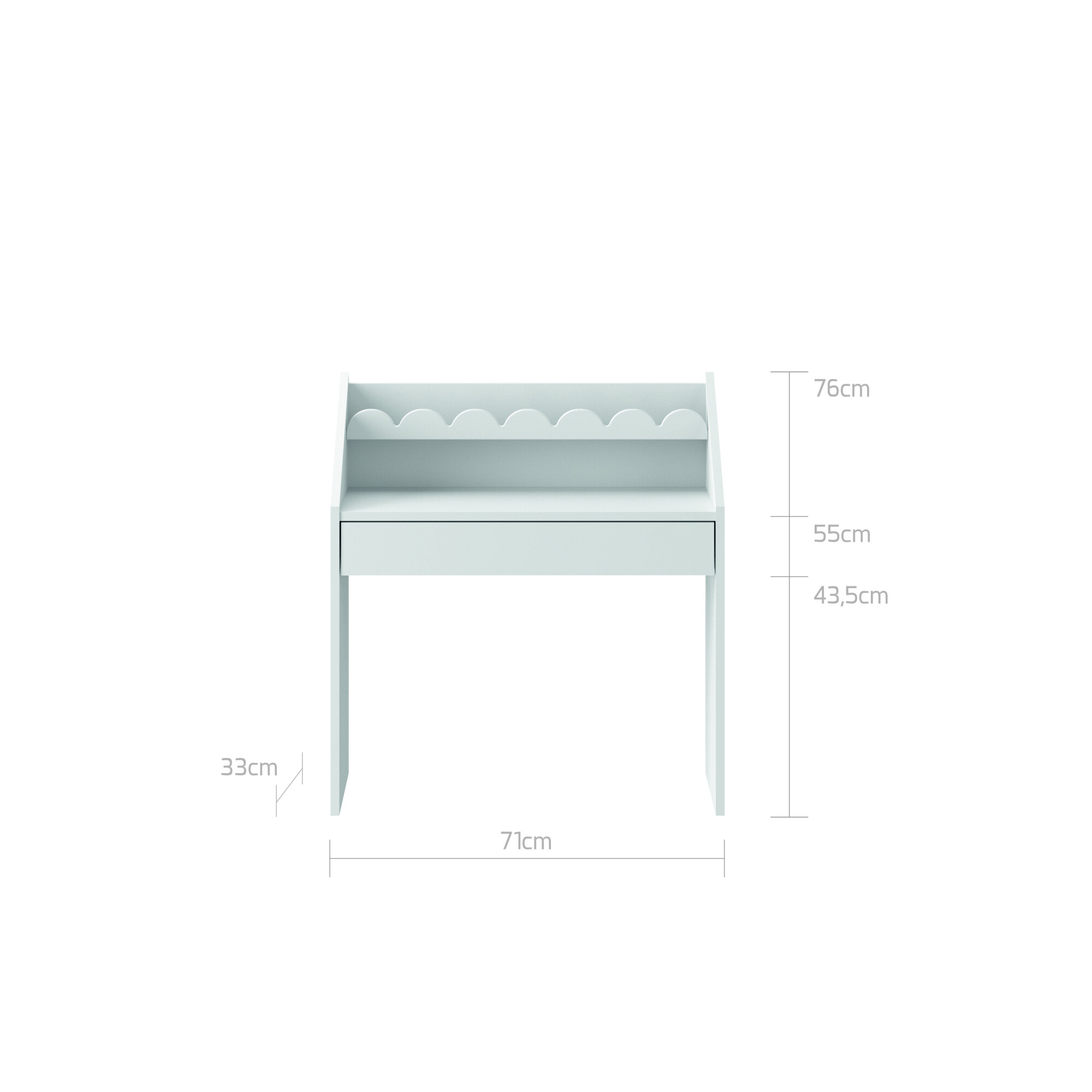 Set BOOK NOOK ALB biblioteca cu birou + 2 scaunele GRATIS 