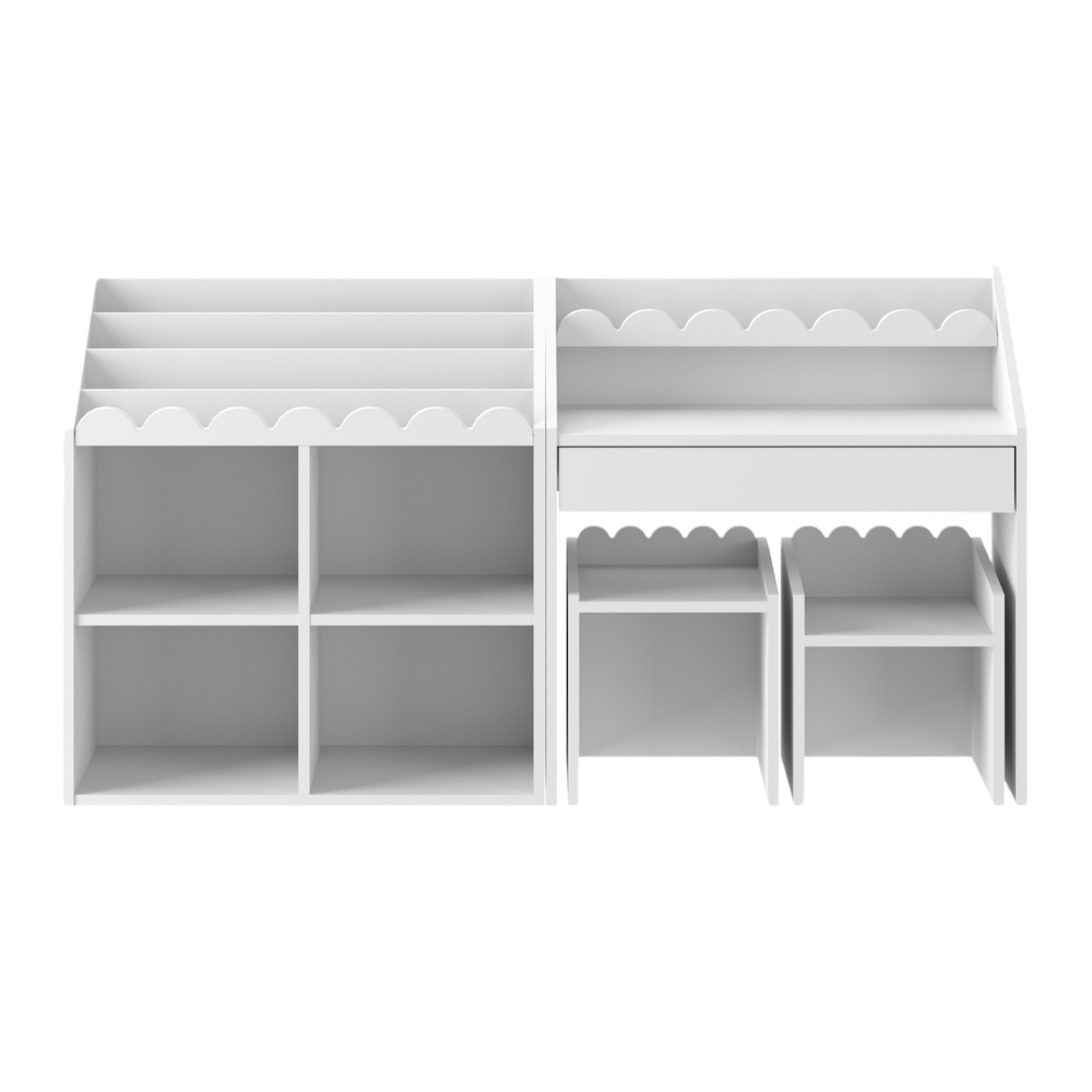 Scaun Montessori multifuncțional din colectia Book Nook Snow pentru copii
