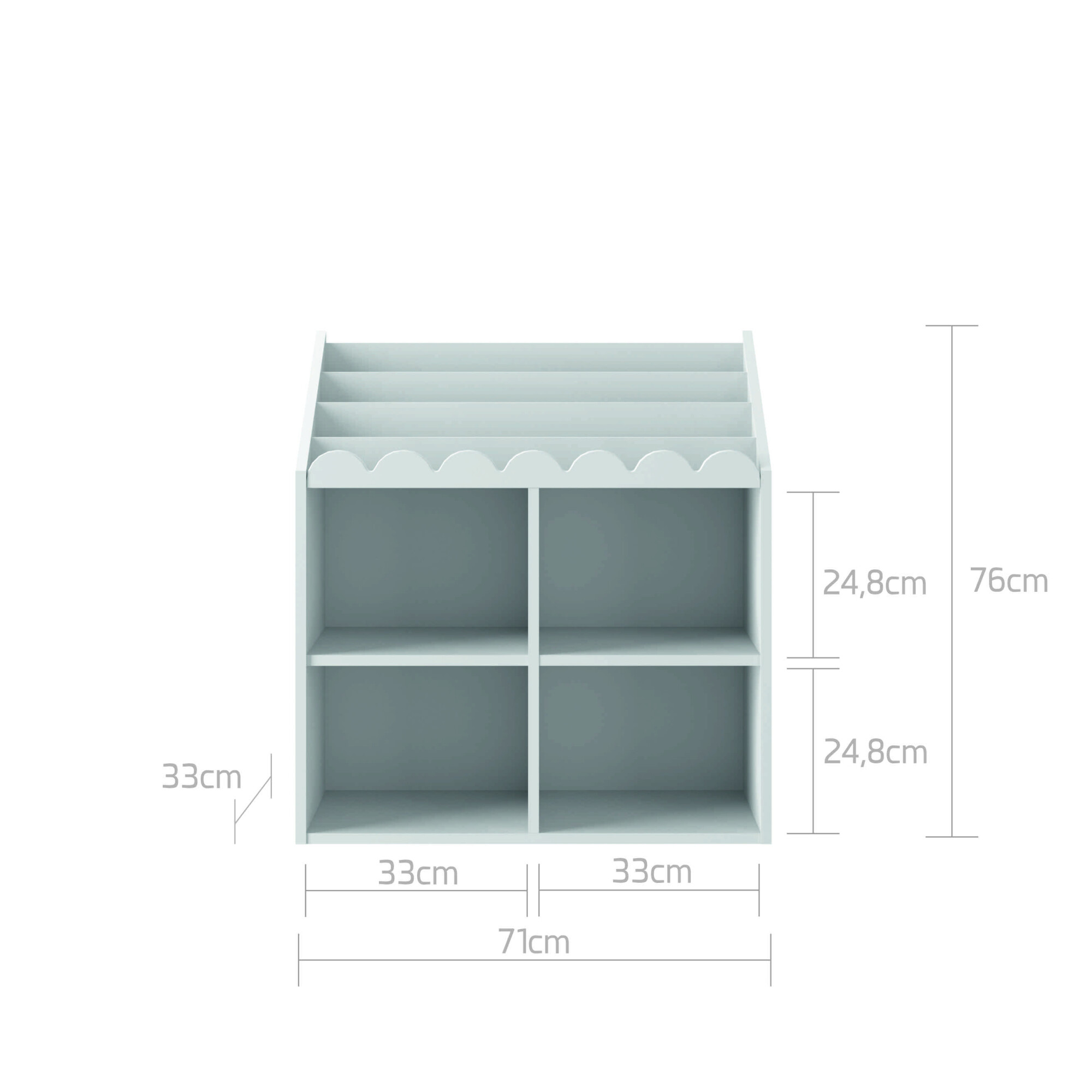 Set BOOK NOOK ALB biblioteca cu birou + 2 scaunele GRATIS 