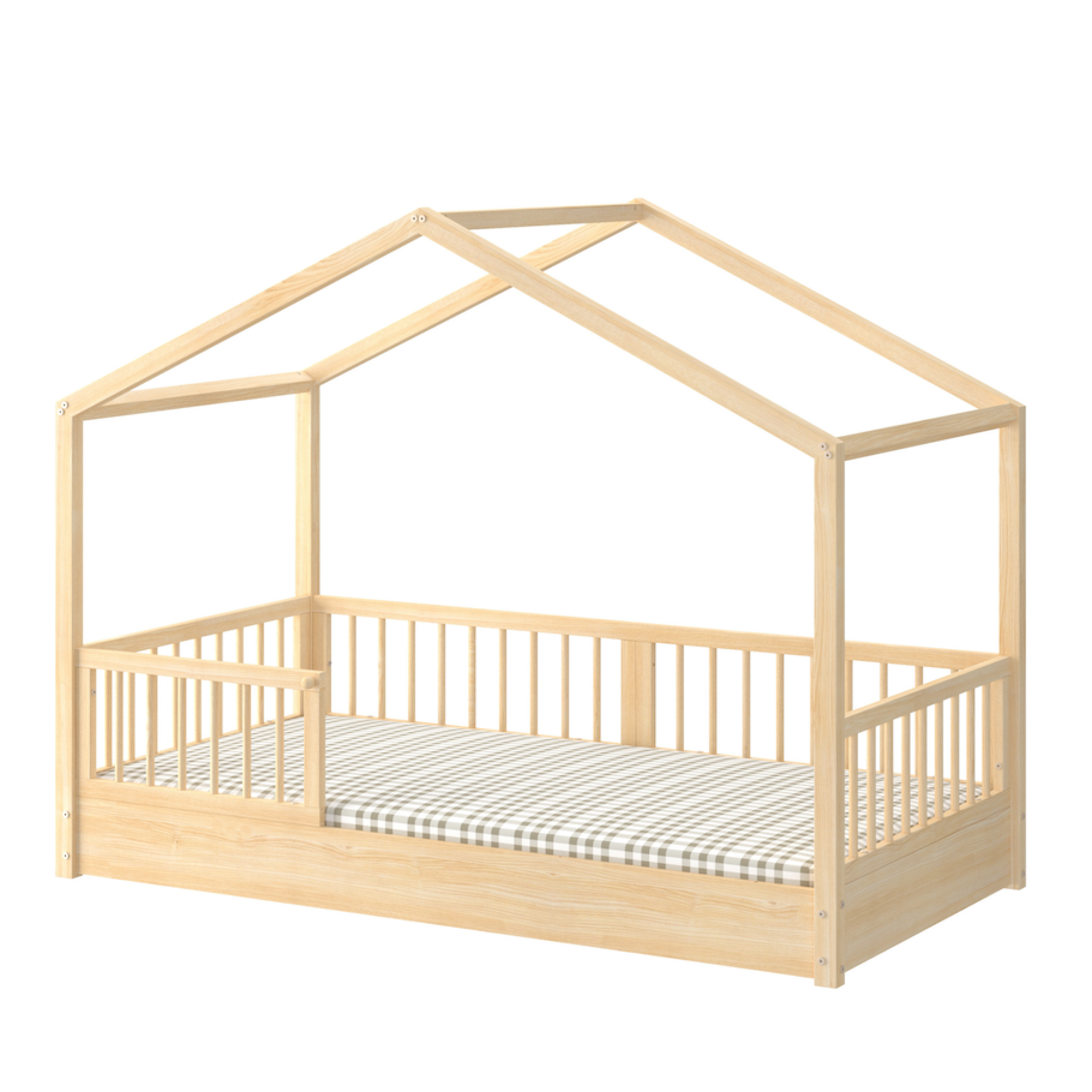 Dream Nest, patut montessori tip casuta, lemn de pin, 80x160