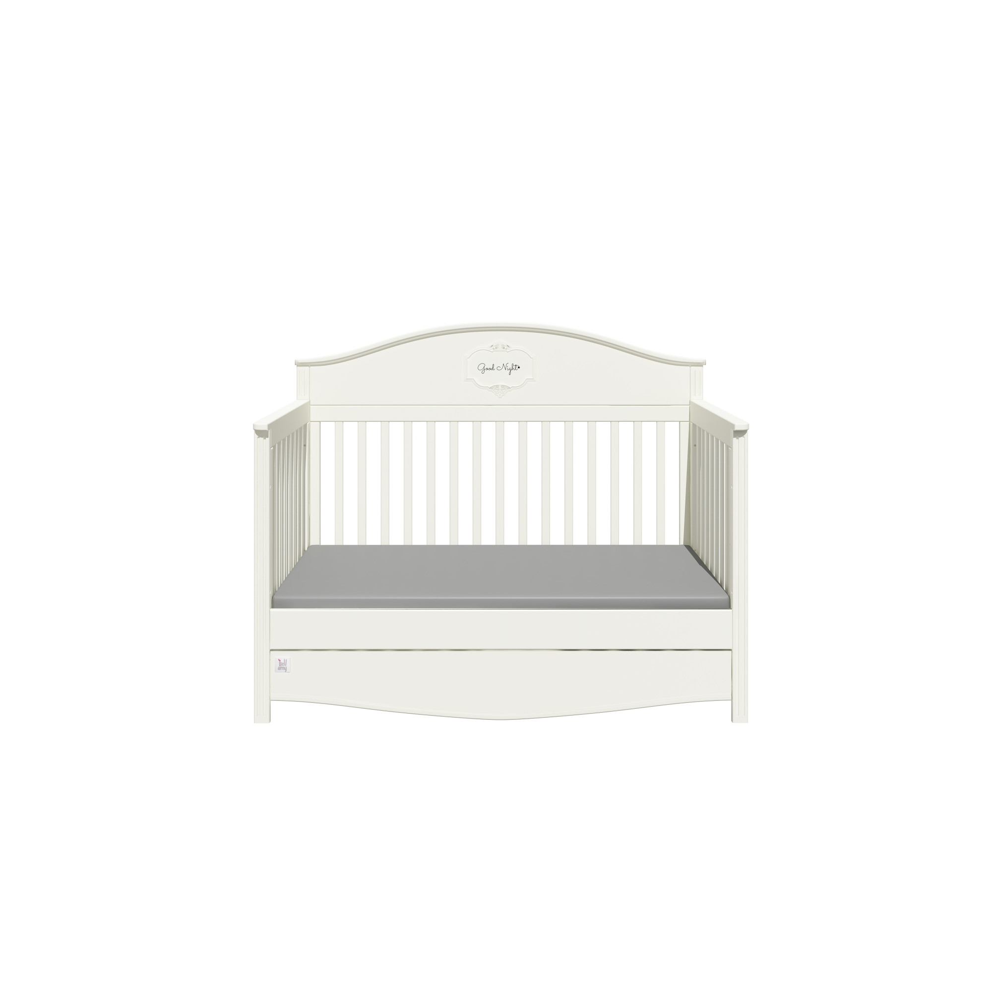 Patut bebe cu sertar, Good Night, lemn/MDF Pure, 140 x 70 cm