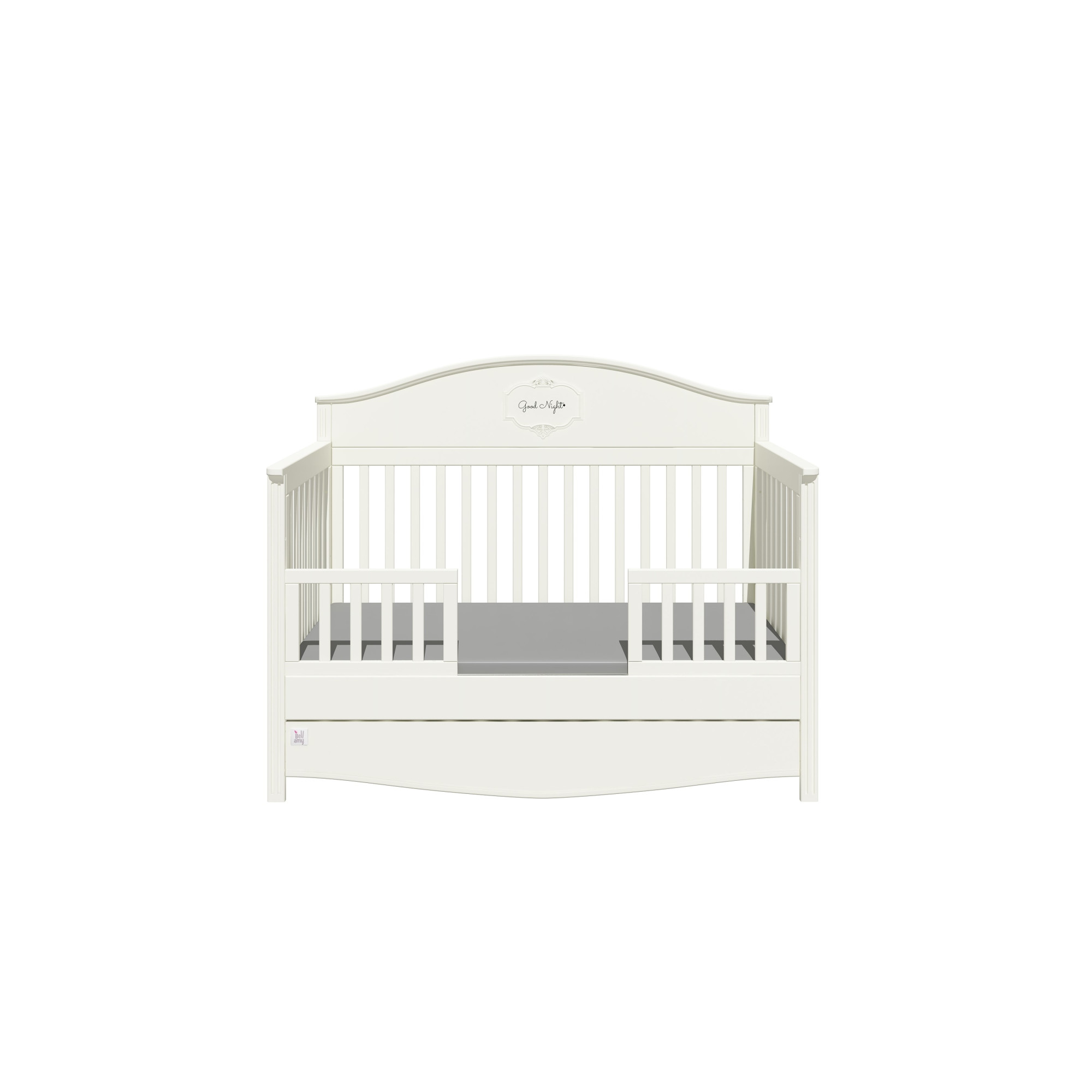 Patut bebe cu sertar, Good Night, lemn/MDF Pure, 140 x 70 cm
