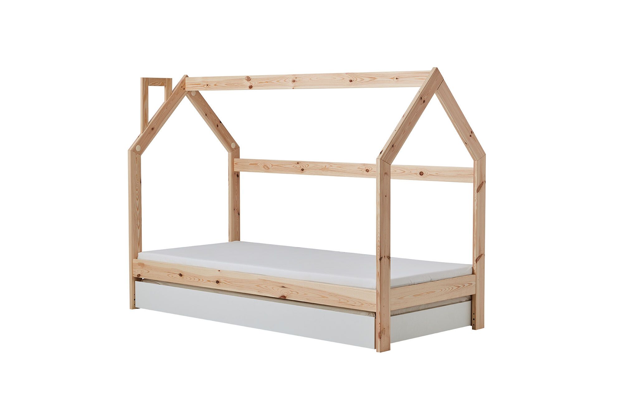 House bed Montessori, lemn de pin, 90x200 cm