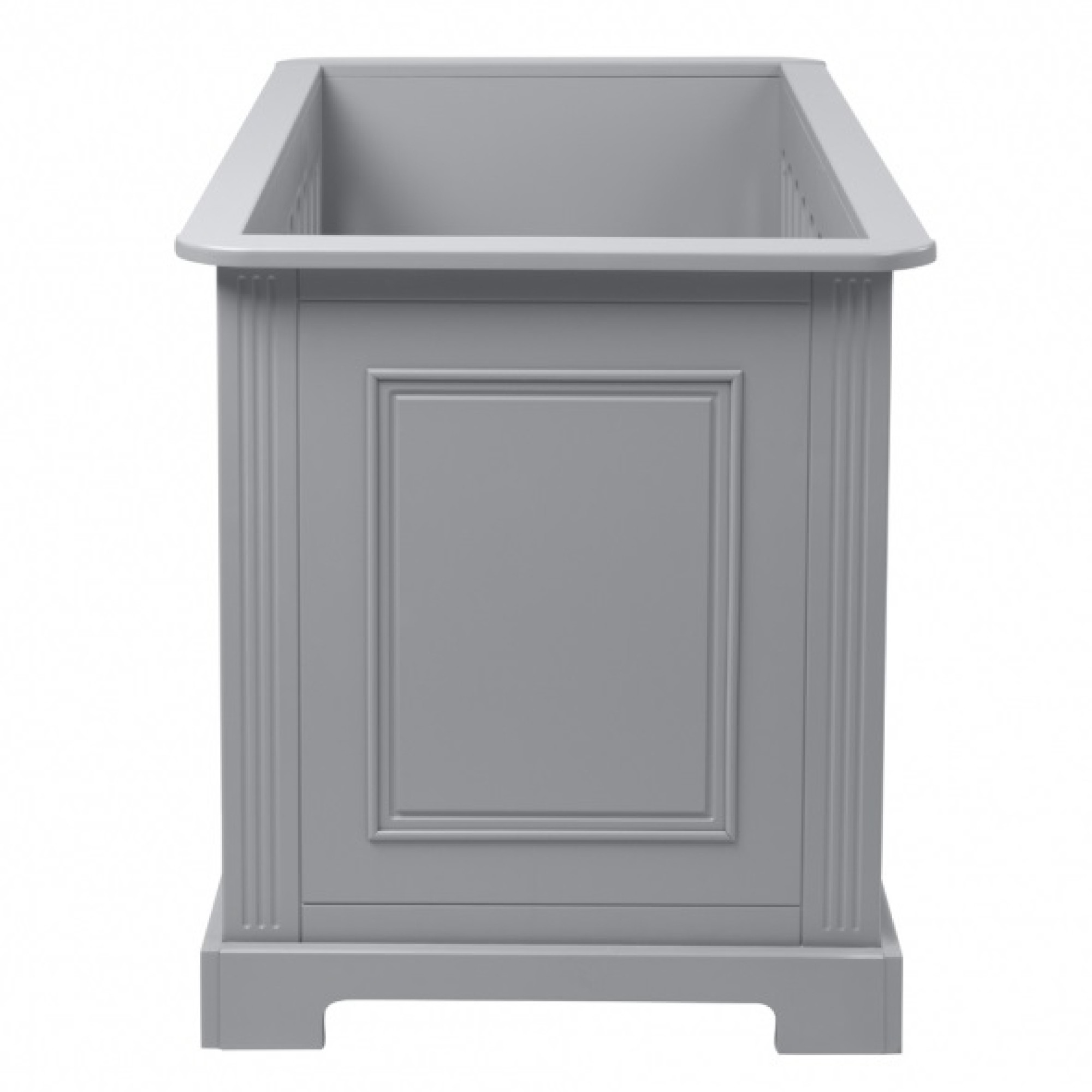 Patut bebe, Gri, lemn/MDF, stil clasic-romantic, 140 x 70 cm, colectia INES