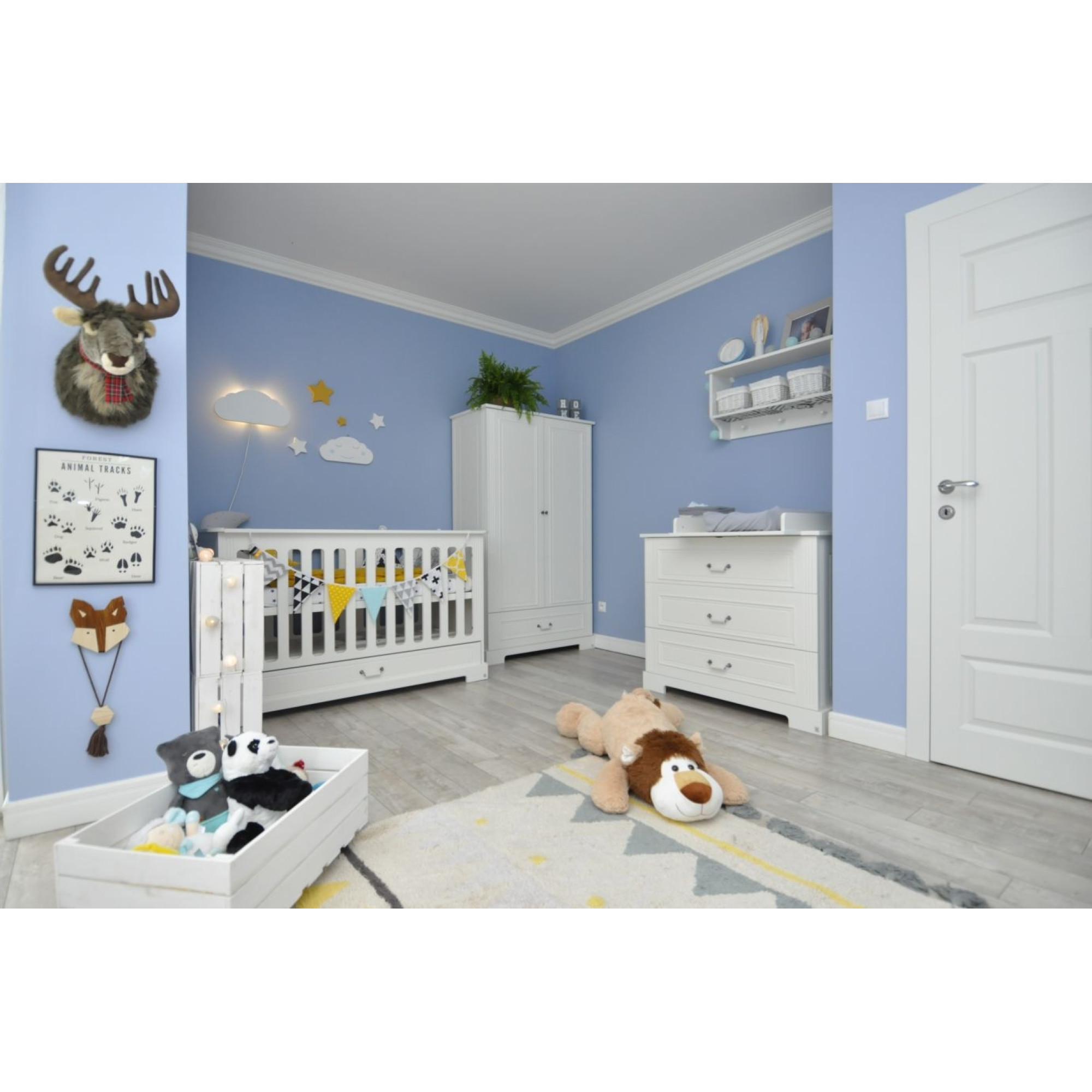 Set mobila copii 6 piese, Ines alb