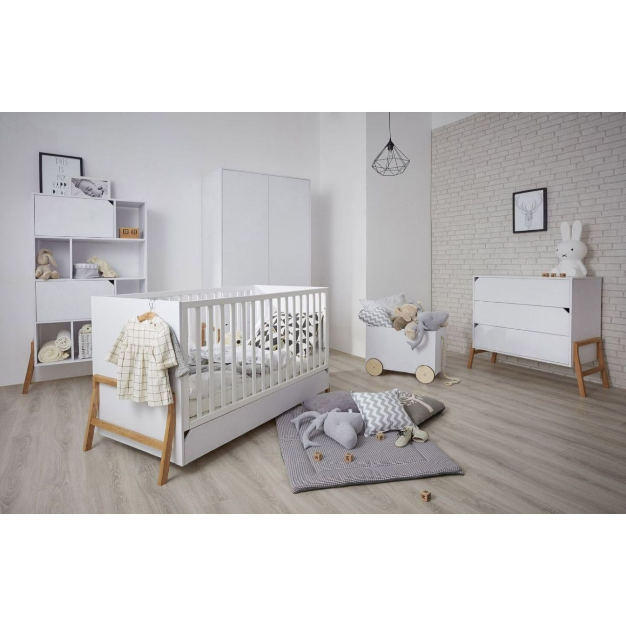 Set mobila copii 6 piese, Lotta alb