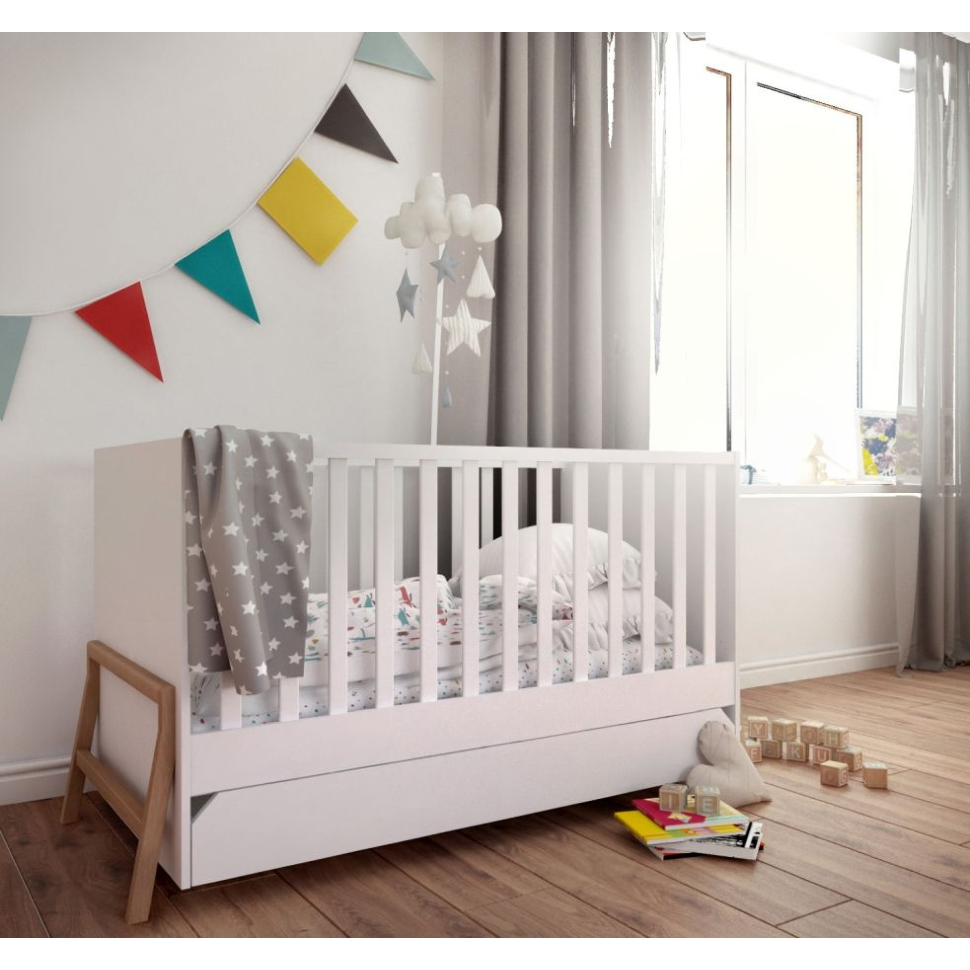 Set mobila copii 6 piese, Lotta alb