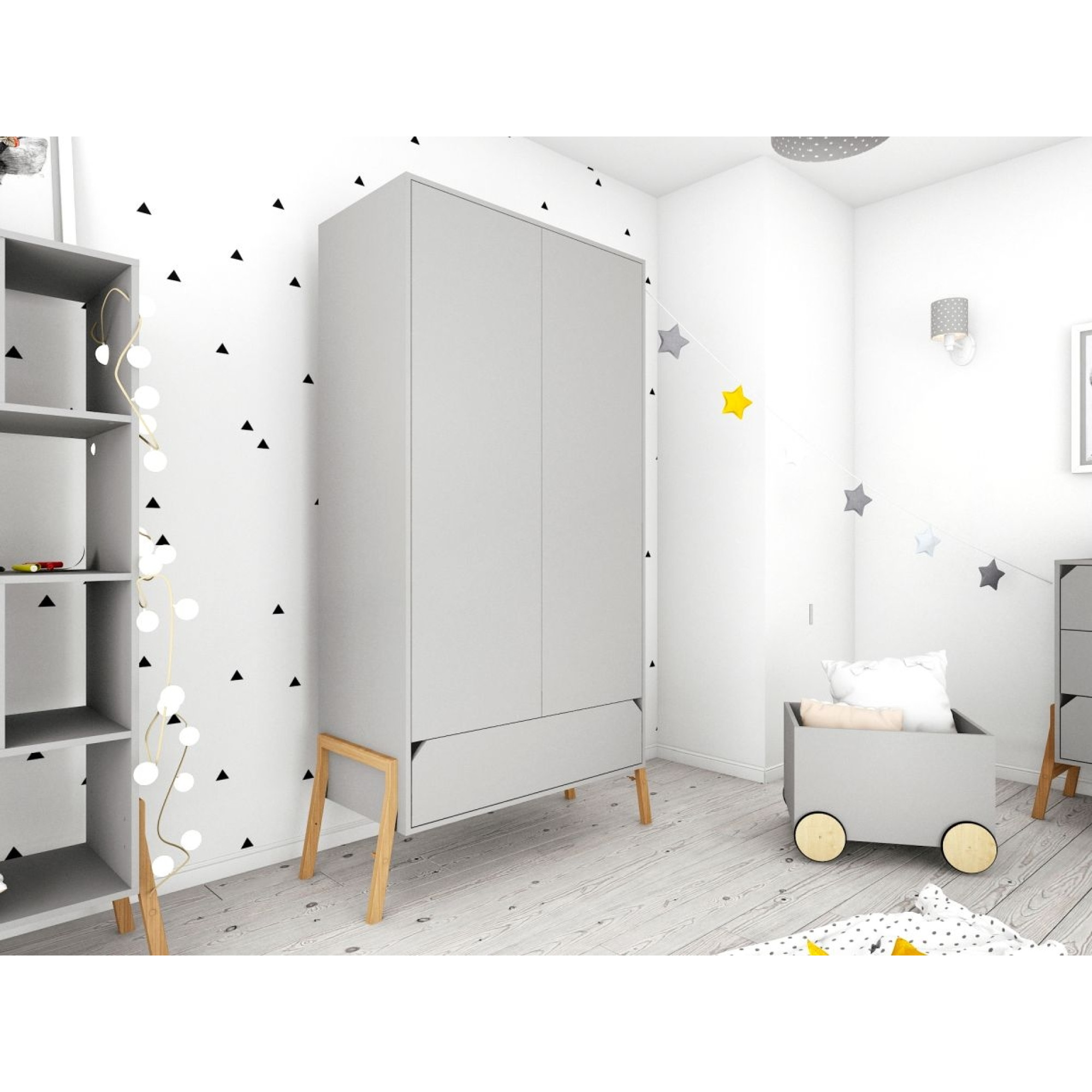 Set mobila copii 6 piese, Lotta gri