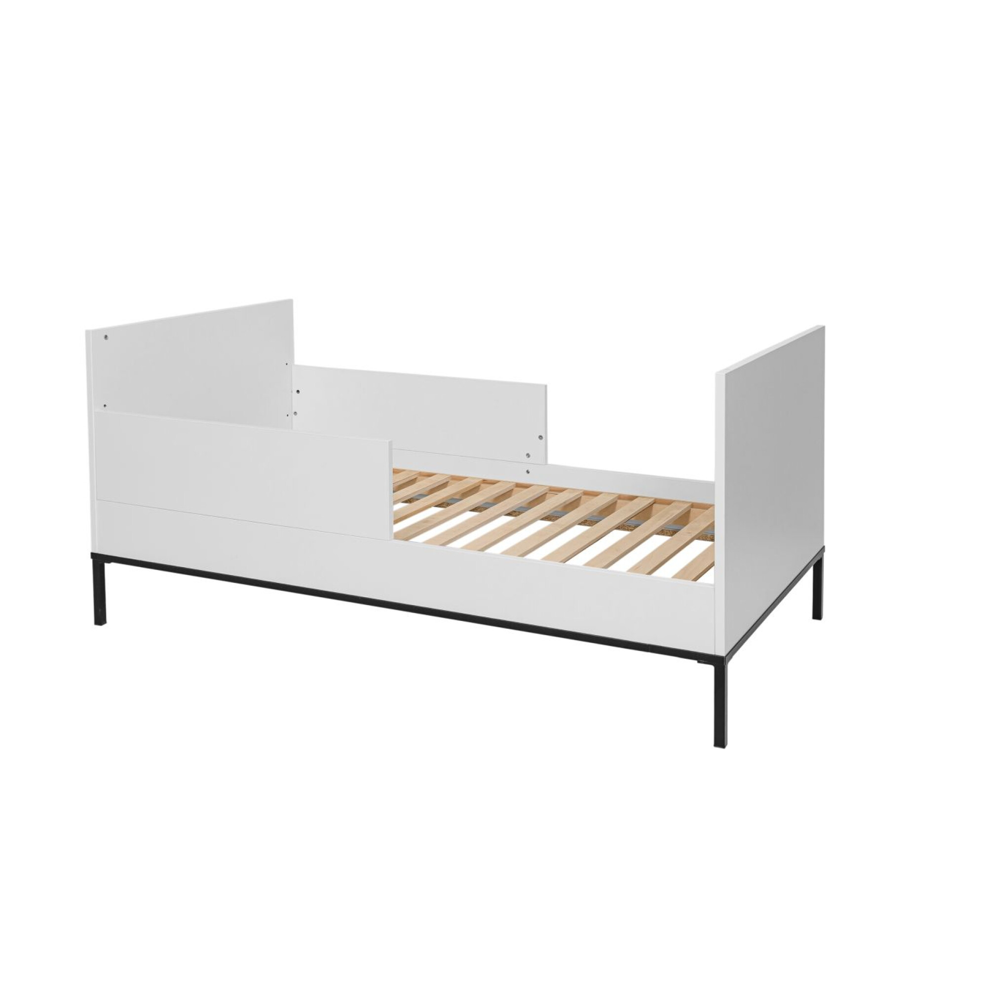 Patut bebe Lumi, transformabil, Modern, Lemn de Pin, picioare metalice, 70x140 cm
