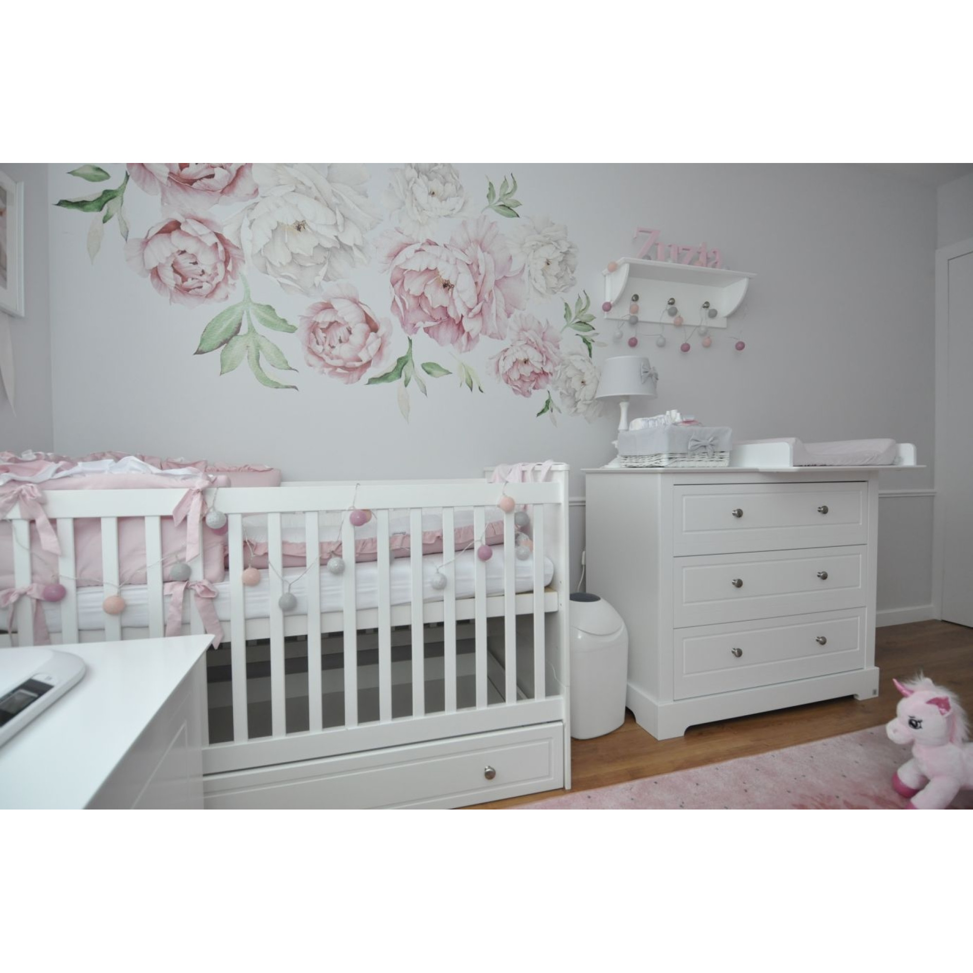 Patut bebe lemn/MDF, Marylou, neasamblat, alb, 140 x 70 cm