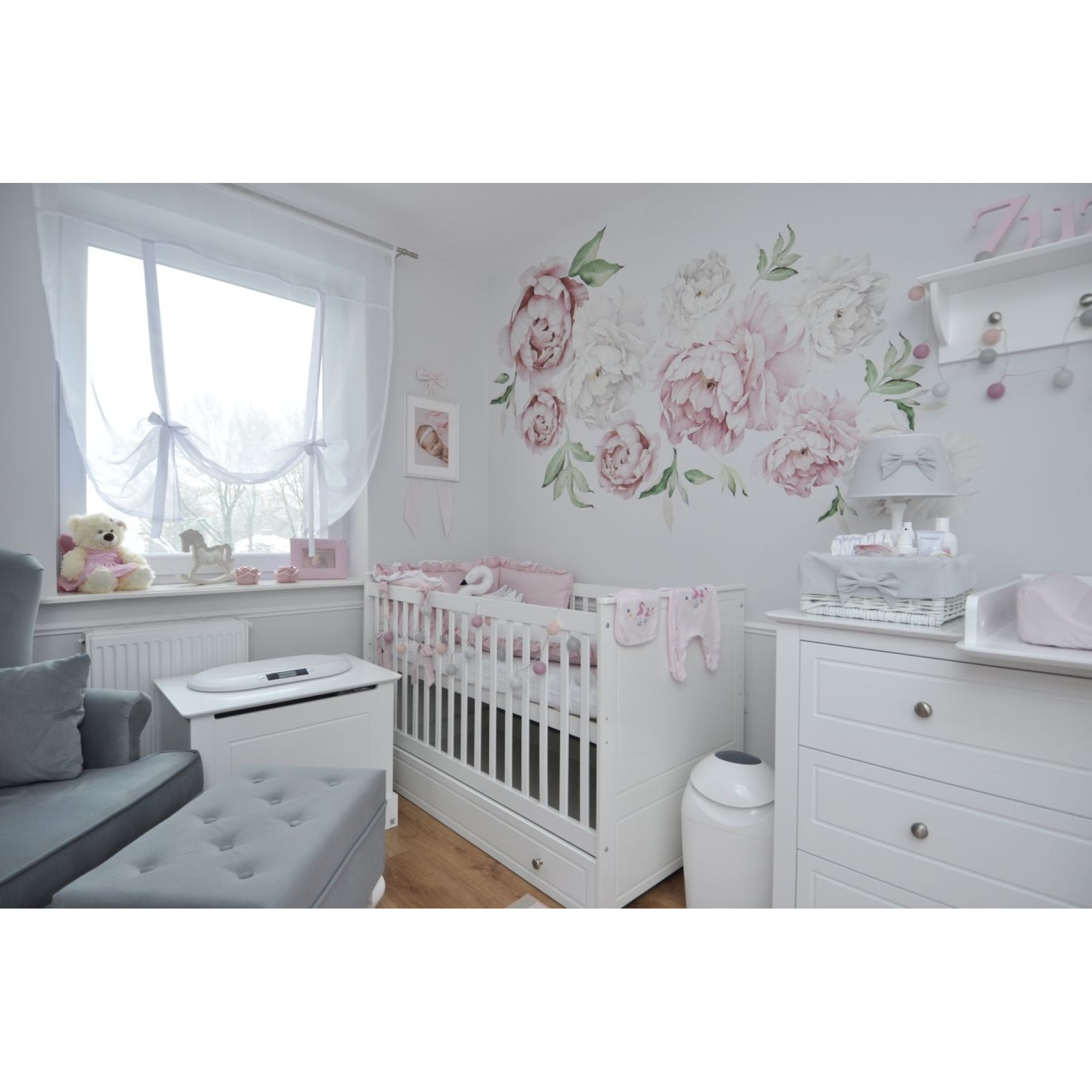 Patut bebe lemn/MDF, Marylou, neasamblat, alb, 140 x 70 cm