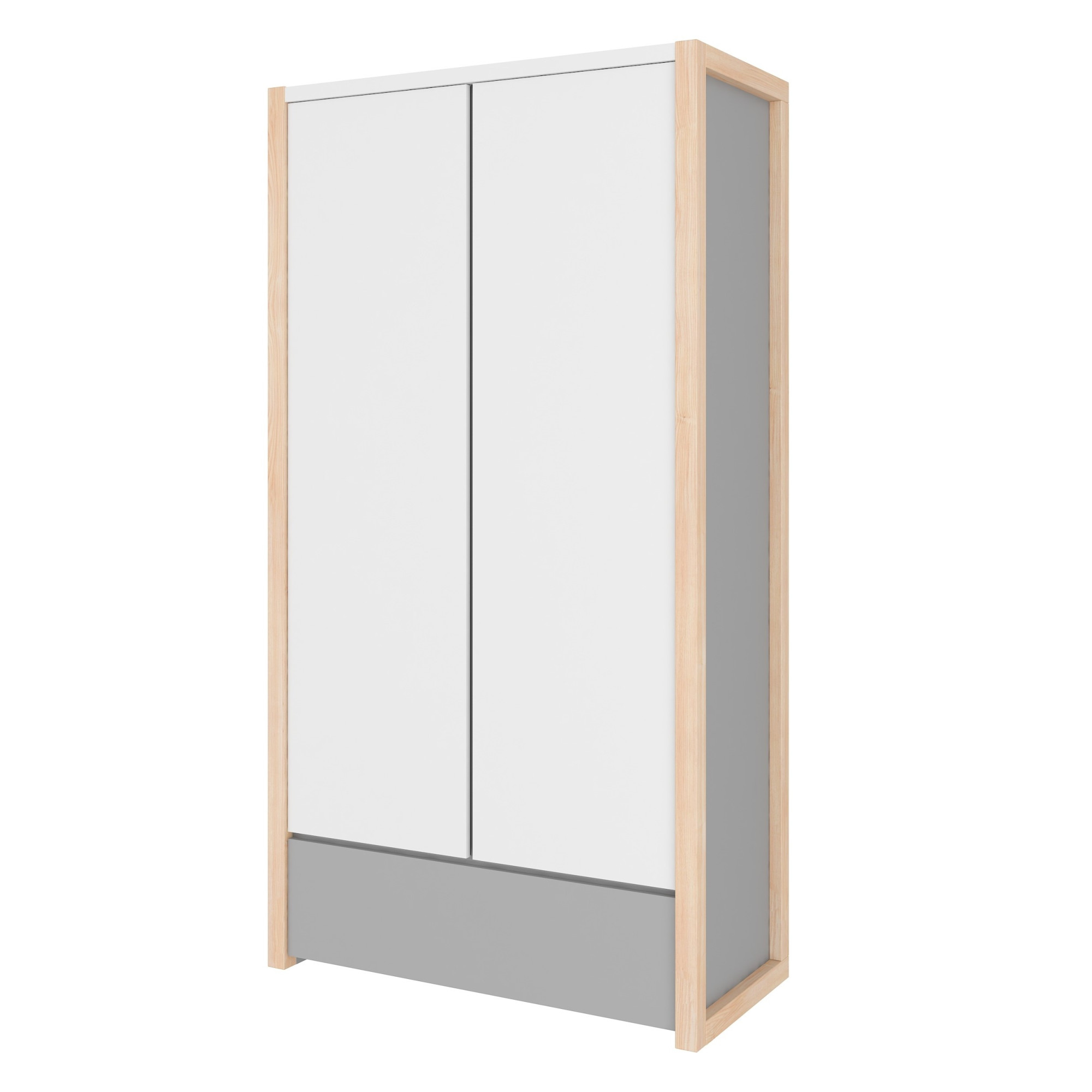 Dulap 2 usi, 1 sertar, cadru de Lemn, stil montessori, 190x100 cm, colectia PINETTE