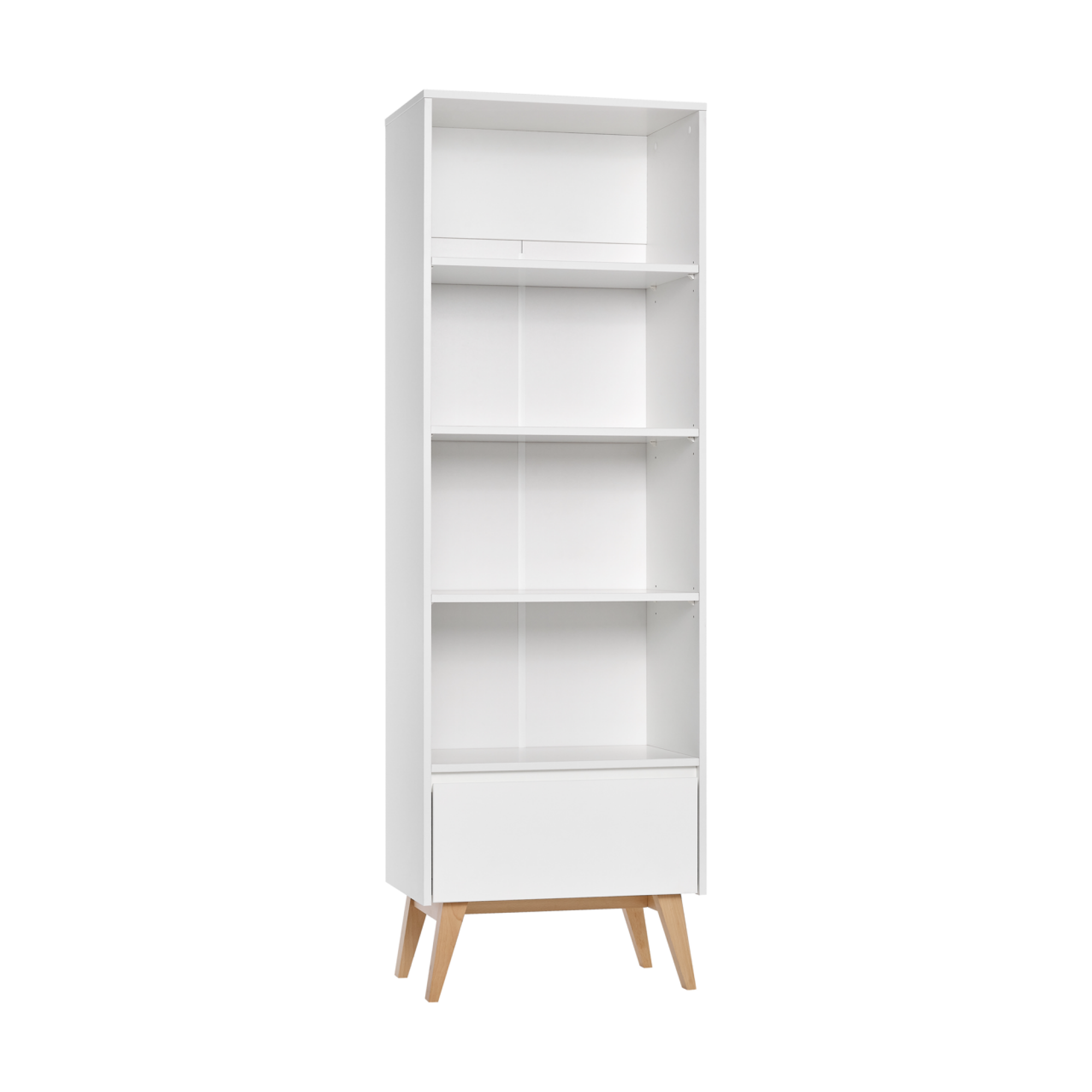 Biblioteca inalta MDF/Lemn Swing Alb 200x65 cm