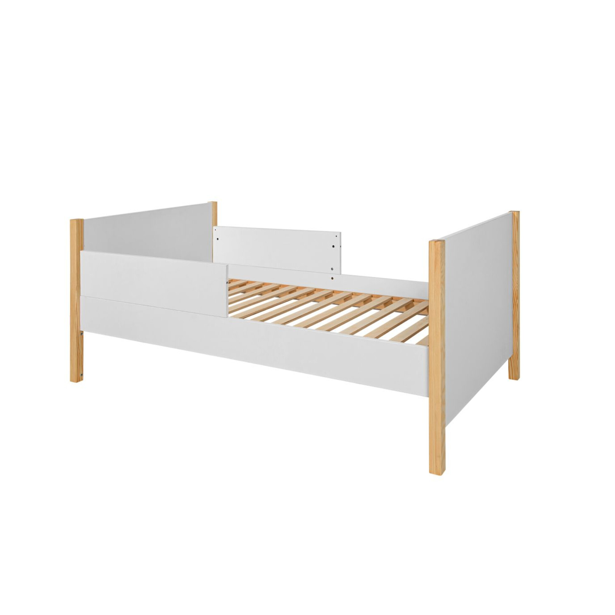Patut bebe transformabil, MDF/lemn de pin, ALB, colectia TATAM, 70x140 cm