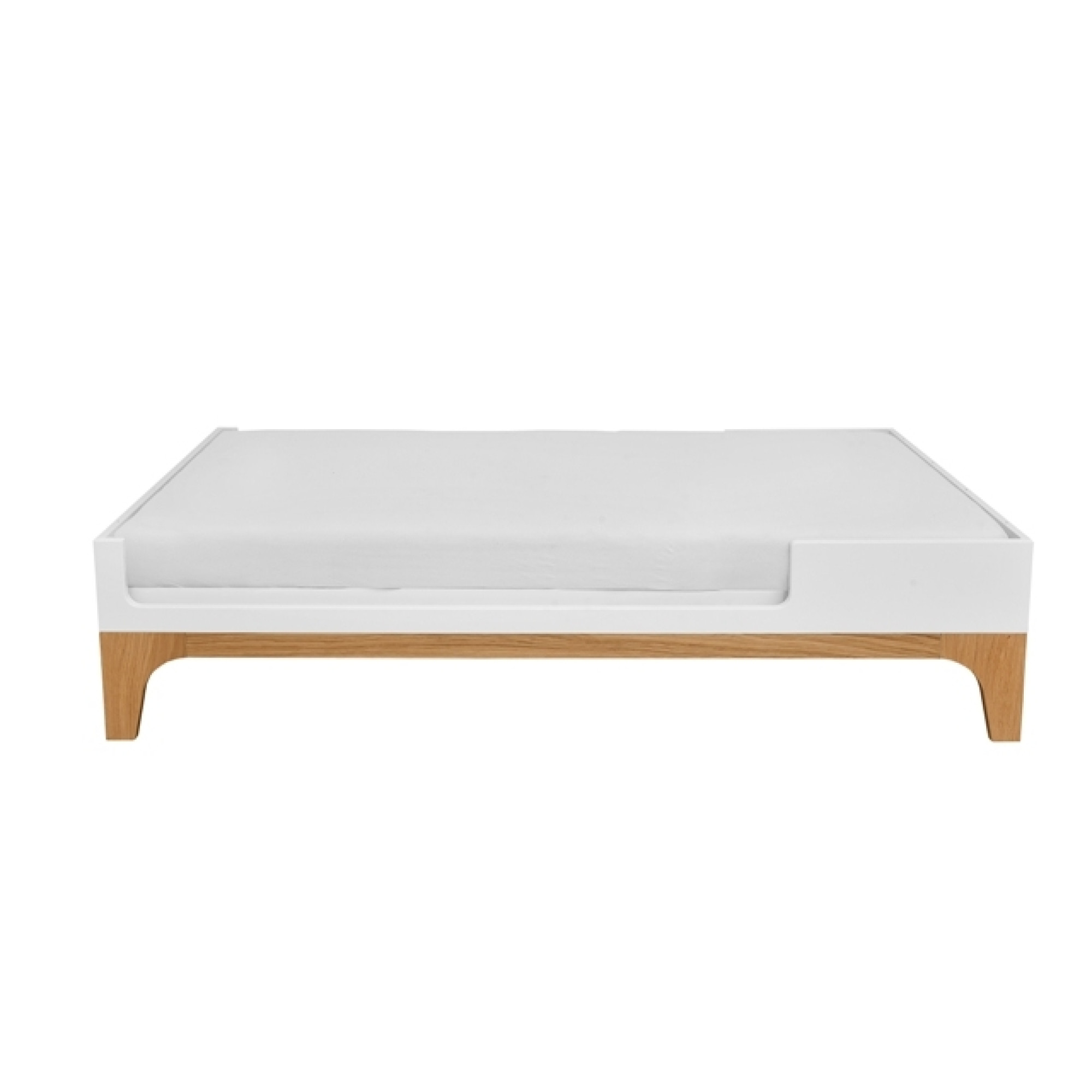 Patut bebe transformabil, UP!, lemn/MDF, alb, 120-160 x 70 cm