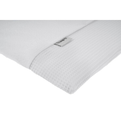 Saltea de înfășat din material waffle, cu husă și prosop, snow white