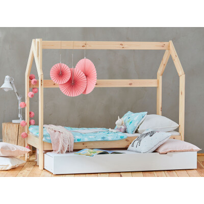 House bed sertar, alb, 70x160 cm