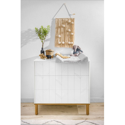 Comoda 3 sertare, MDF, lemn de stejar, colectia Toteme Botanic