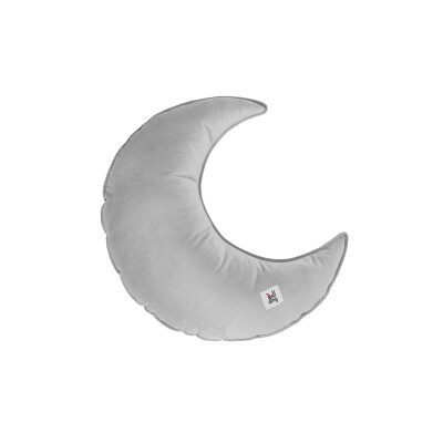 Perna semi luna de catifea, silver