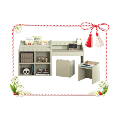 Set BOOK NOOK SAGE biblioteca cu birou + 2 scaunele GRATIS 