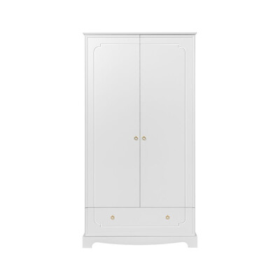 Dulap 2 usi, 1 sertar, MDF, ALB, stil clasic-romantic, colectia Royal, 190x100 cm