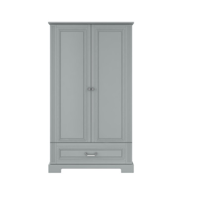 Dulap 2 usi, 1 sertar, MDF, Gri, stil clasic-romantic, 180x102 cm, colectia INES