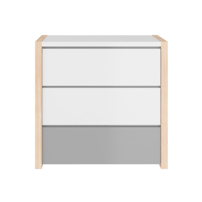 Comoda 3 sertare, cadru de lemn, stil montessori, colectia PINETTE