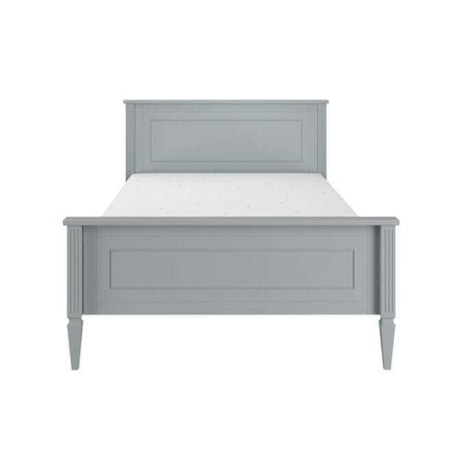 Pat tineret Gri, 120x200 cm, MDF, stil clasic-romantic, colectia INES
