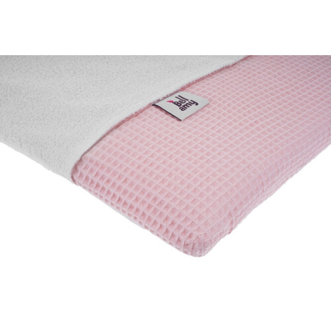 Saltea de înfășat din material waffle, cu husă și prosop, candy rose