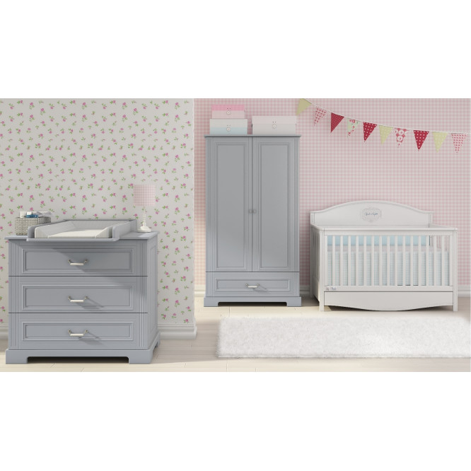 Patut bebe cu sertar, Good Night, lemn/MDF Pure, 140 x 70 cm