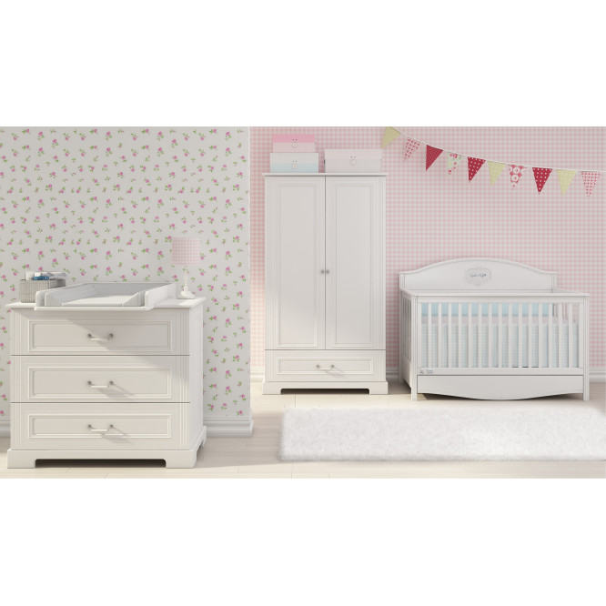 Patut bebe cu sertar, Good Night, lemn/MDF Pure, 140 x 70 cm