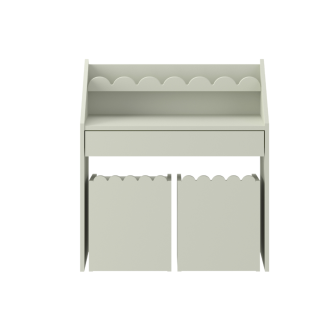 Birou Montessori compact Book Nook sage pentru copii de pana la 7 ani