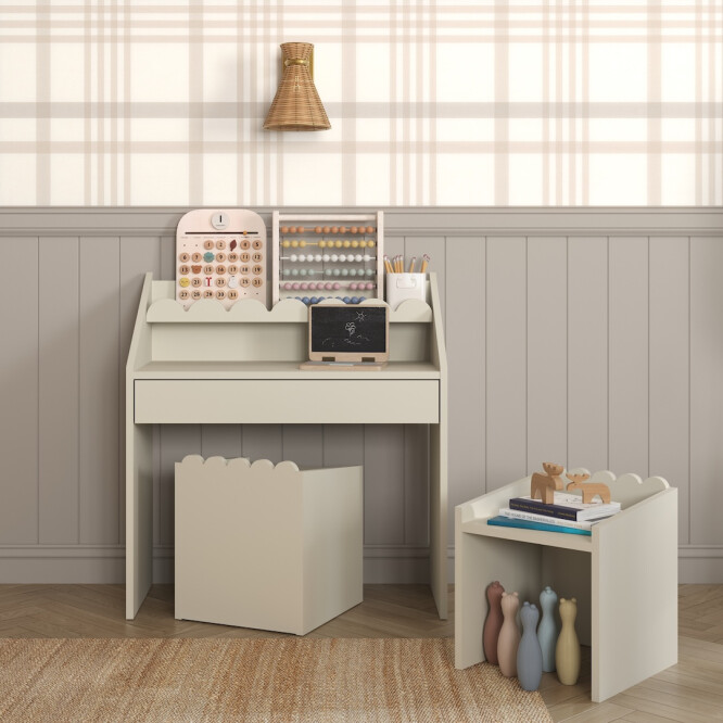 Scaun Montessori multifuncțional din colectia Book Nook Latte pentru copii