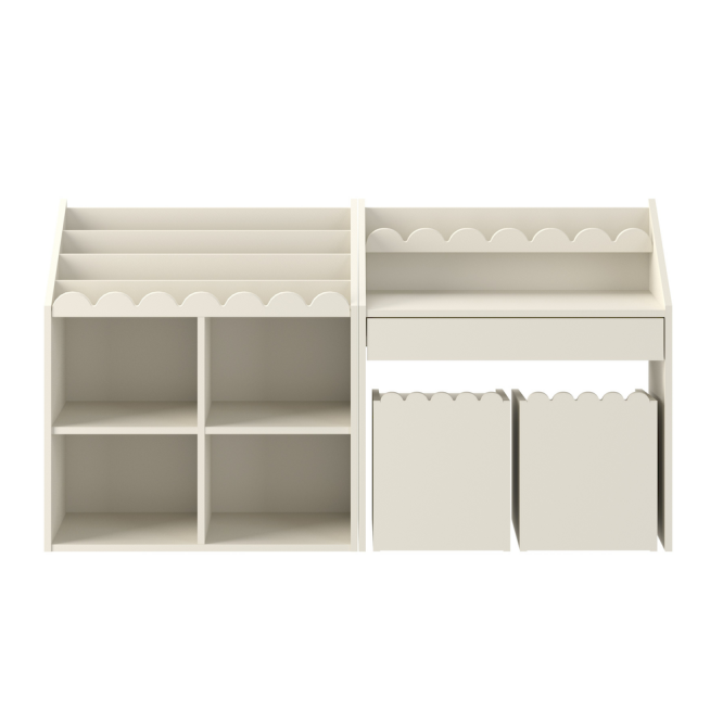 Scaun Montessori multifuncțional din colectia Book Nook Latte pentru copii