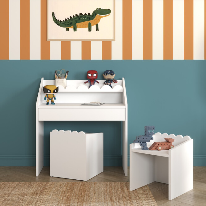 Scaun Montessori multifuncțional din colectia Book Nook Snow pentru copii