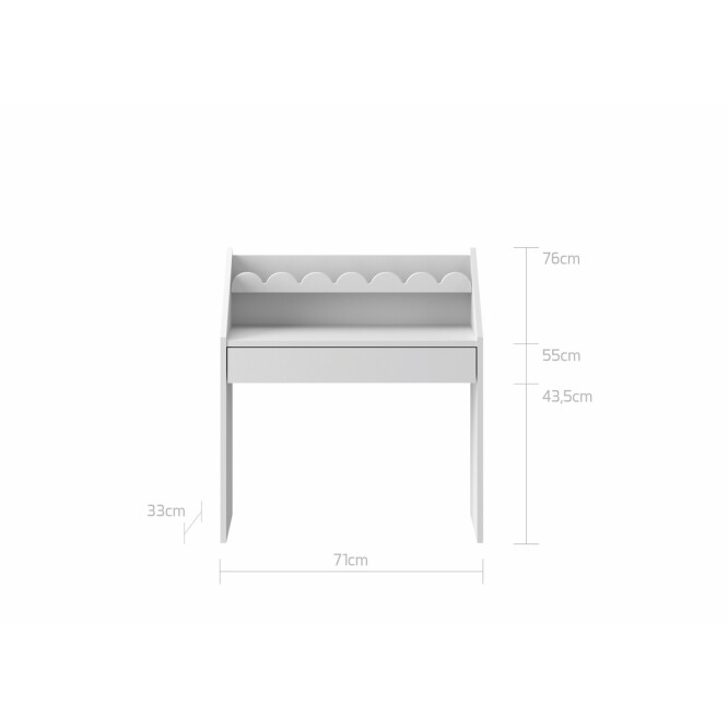 Birou Montessori compact Book Nook snow pentru copii de pana la 7 ani