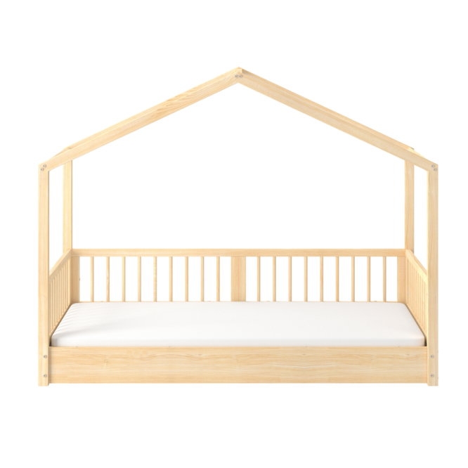 Dream Nest, patut montessori tip casuta, lemn de pin, 80x160