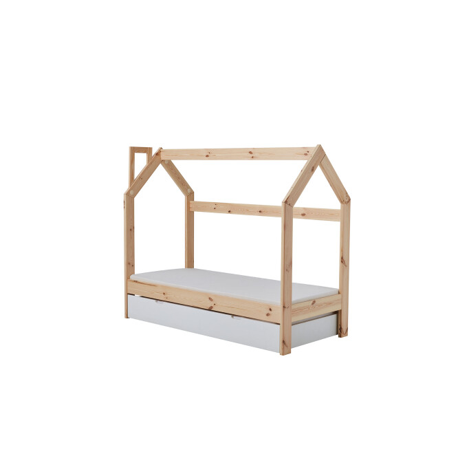House bed Montessori, lemn de pin, 70x160 cm
