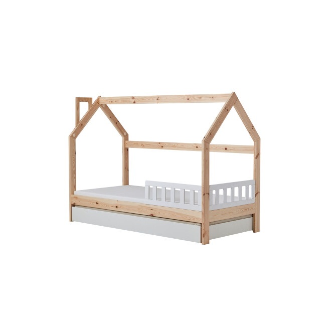 House bed Montessori, lemn de pin, 90x200 cm