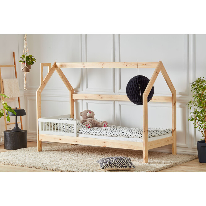 House bed Montessori, lemn de pin, 90x200 cm