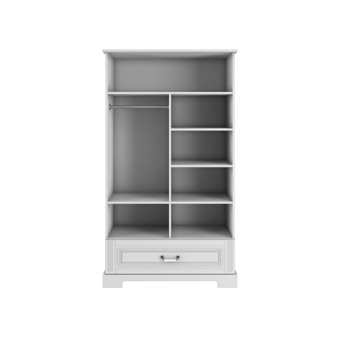 Dulap 2 usi, 1 sertar, MDF, Alb, stil clasic-romantic 180x102 cm colectia INES