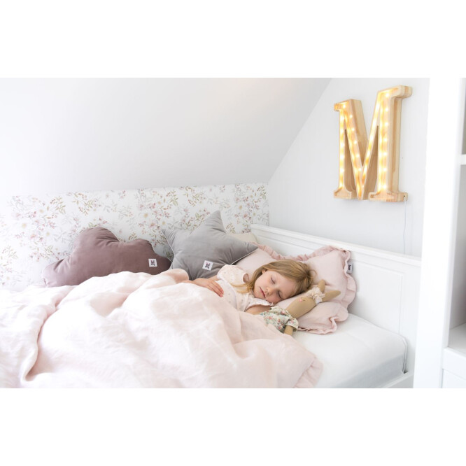 Set pat tineret Marylou alb MDF si saltea 90x200 cm