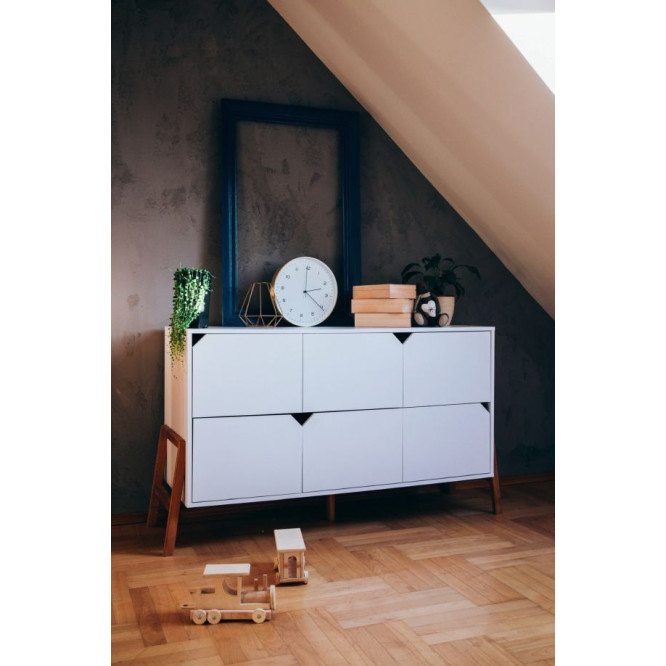 Set mobila tineret 5 piese, Lotta alb