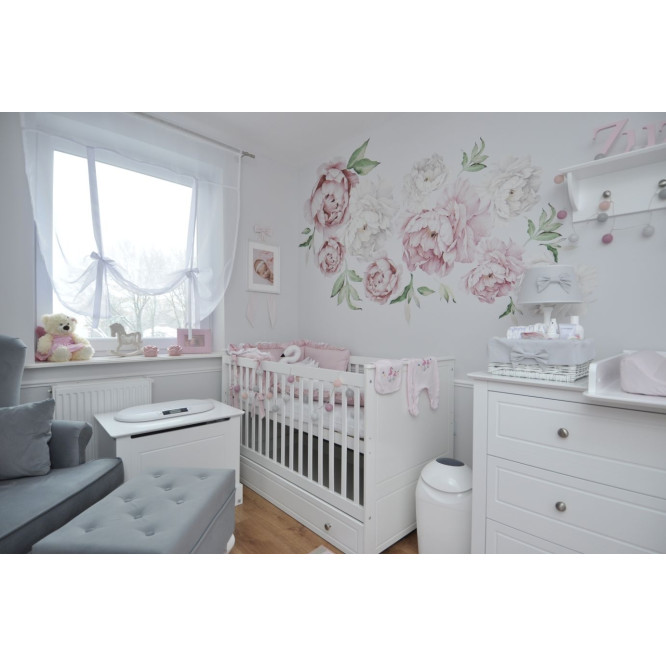 Patut bebe lemn/MDF, Marylou, neasamblat, alb, 140 x 70 cm