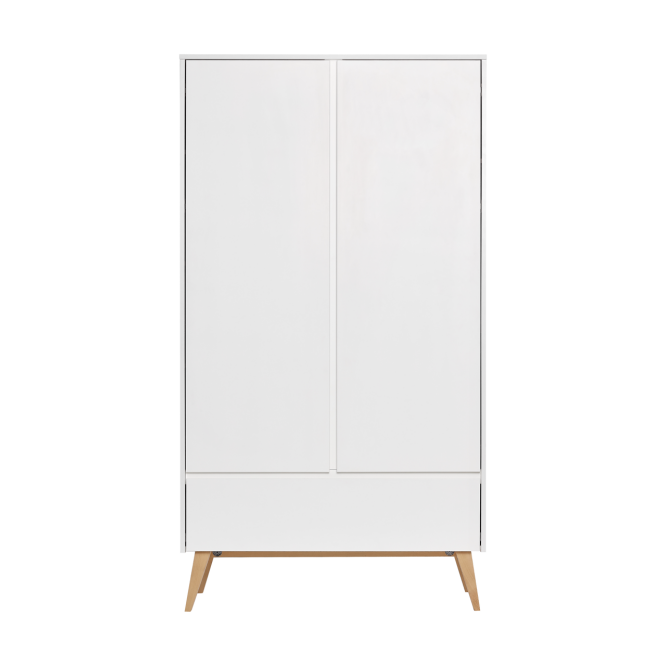 Dulap 2 usi MDF/Lemn Swing Alb 